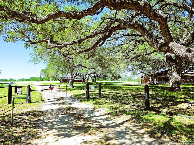 view of community with a rural view