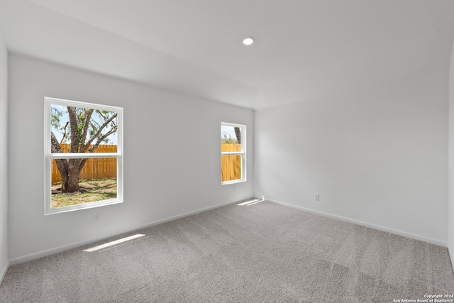 view of carpeted spare room