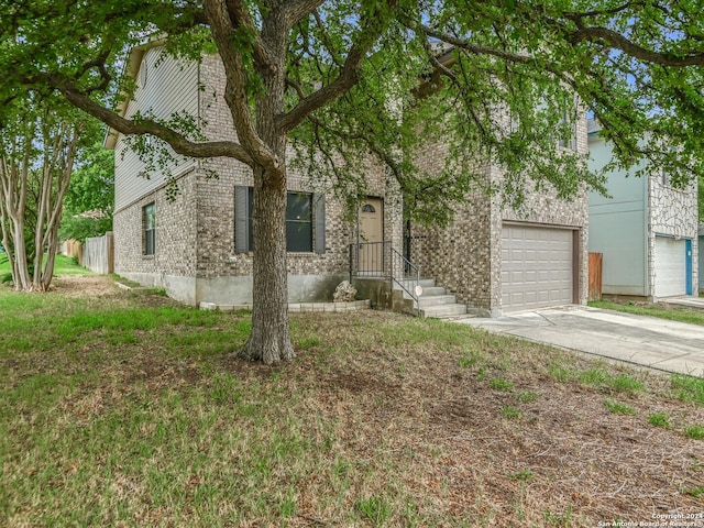 view of front facade with a garage