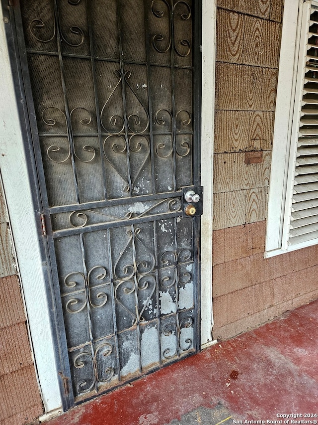 view of doorway to property