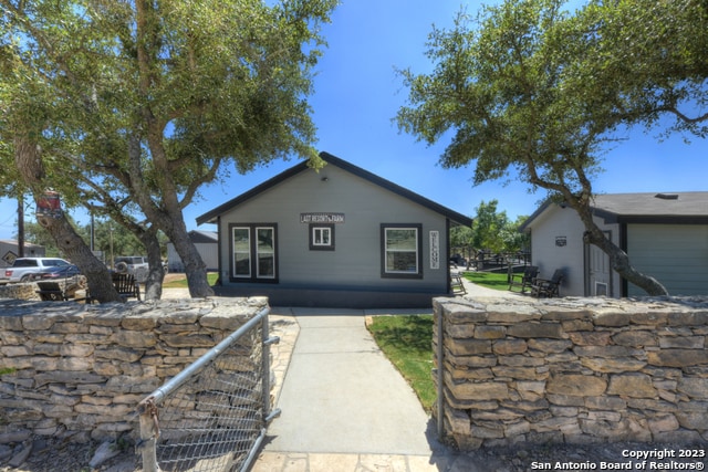 view of single story home