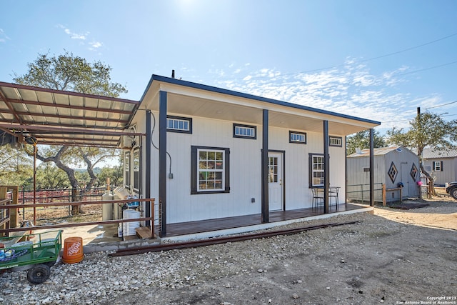exterior space featuring an outdoor structure