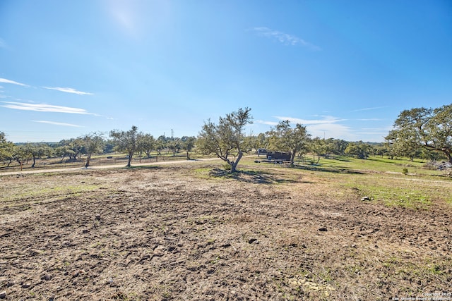 view of yard with a rural view
