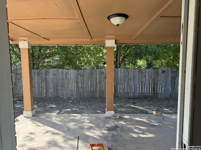 view of patio / terrace with fence