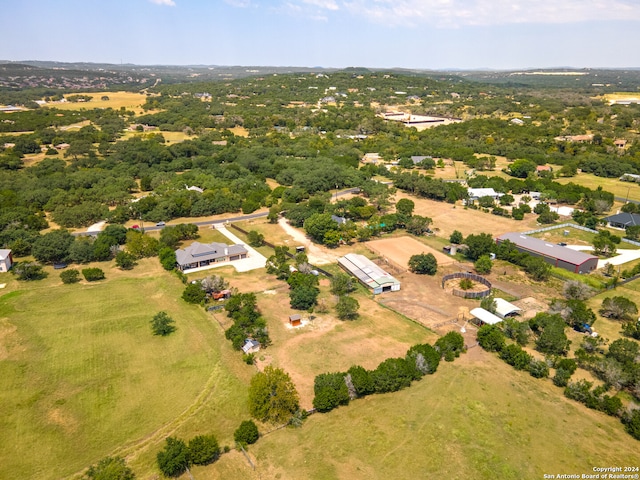 aerial view with a rural view