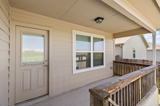 view of doorway to property