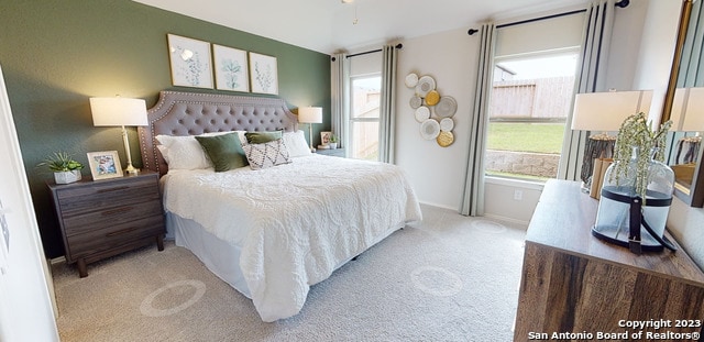 view of carpeted bedroom