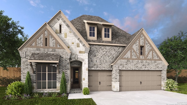 view of front of home featuring a garage