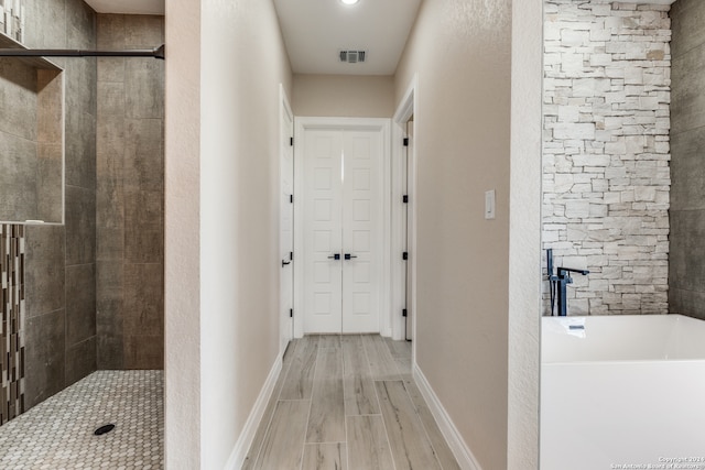 interior space featuring light wood-type flooring