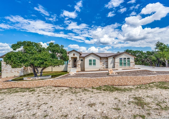 view of single story home