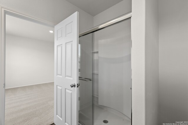 bathroom with an enclosed shower