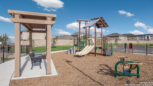 view of jungle gym