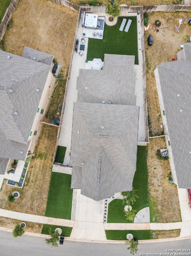 view of yard with a patio area and a fire pit