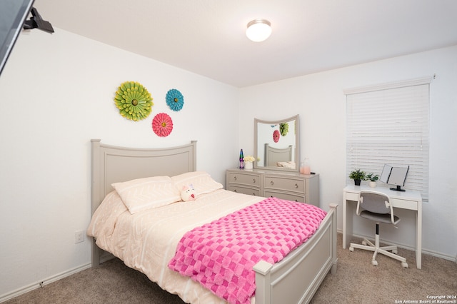 bedroom featuring carpet