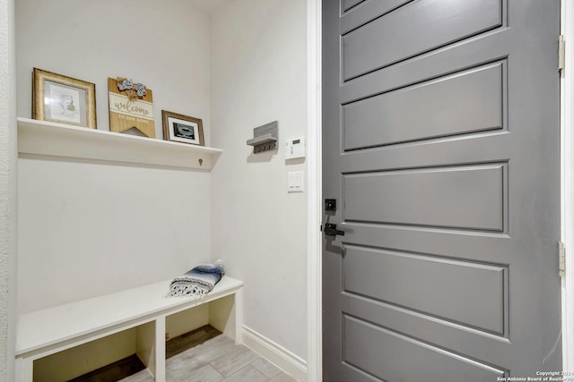 mudroom with baseboards