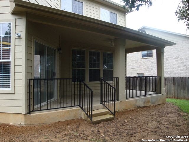 exterior space with covered porch