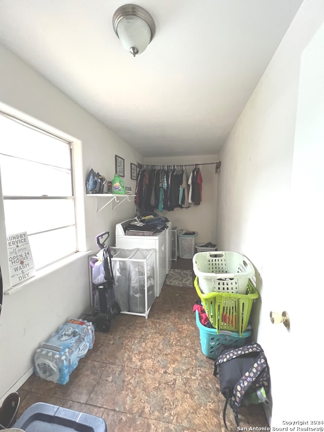 laundry area featuring independent washer and dryer