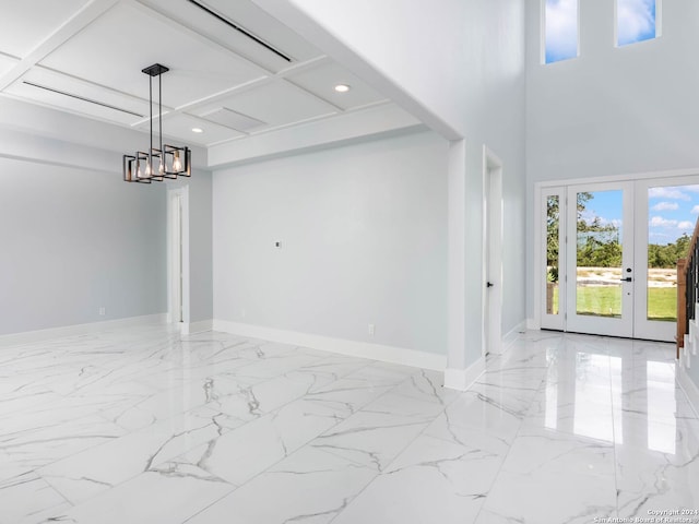 interior space with french doors