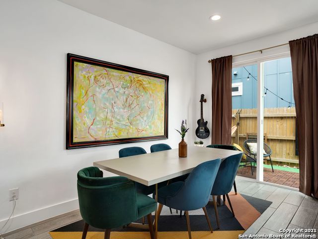 dining area featuring light hardwood / wood-style floors