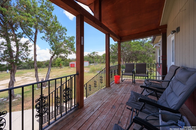 view of wooden terrace