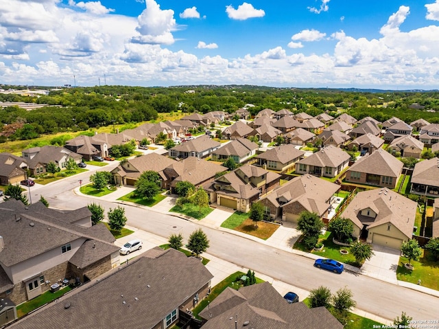 aerial view featuring a residential view