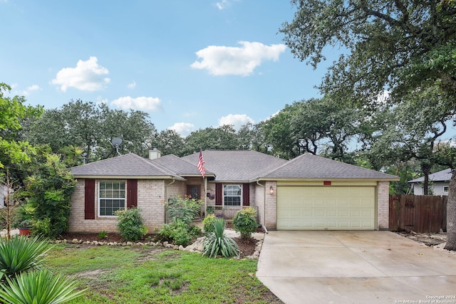 ranch-style house with a garage