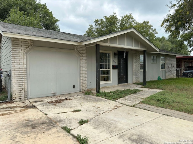 ranch-style house with a garage