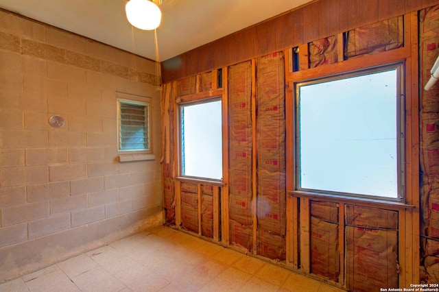 interior space with tile patterned floors