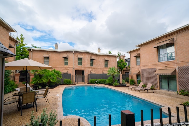 view of pool with a patio area