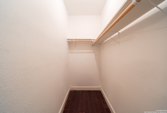 spacious closet with hardwood / wood-style flooring