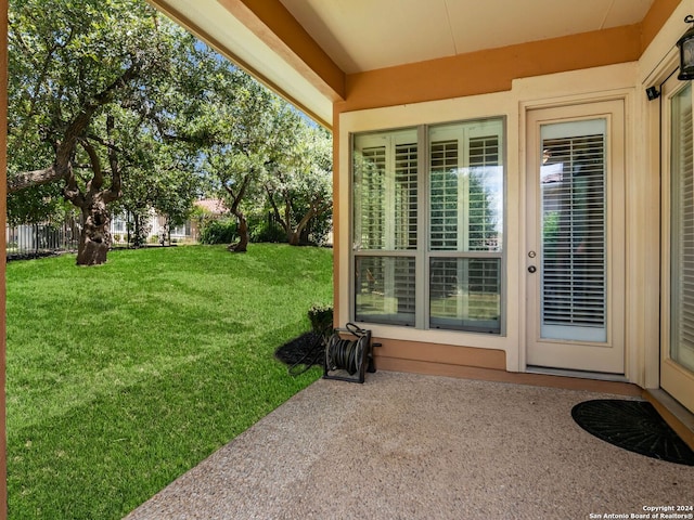 view of yard with a patio