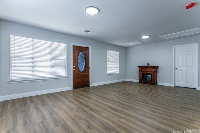 entryway featuring hardwood / wood-style flooring and a healthy amount of sunlight