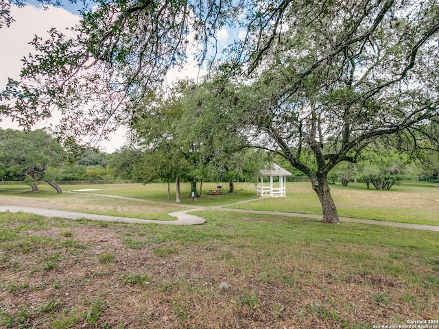 view of yard with a gazebo