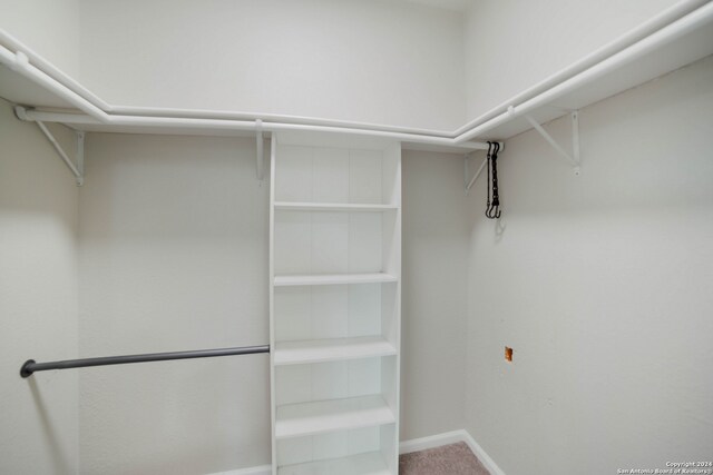 view of walk in closet