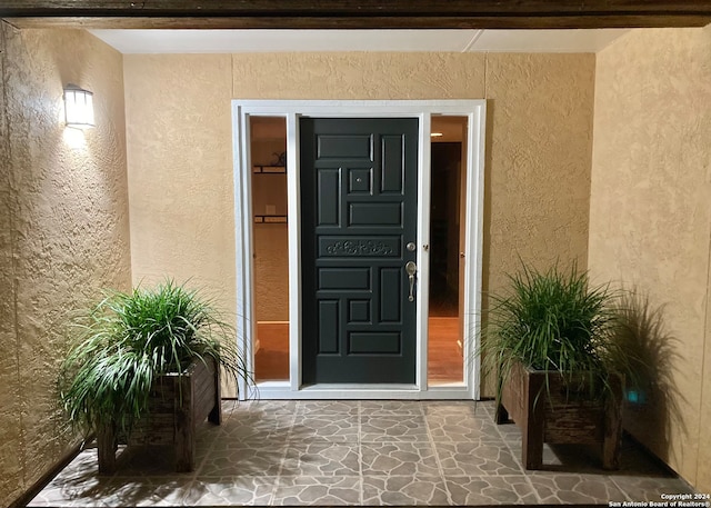 view of doorway to property