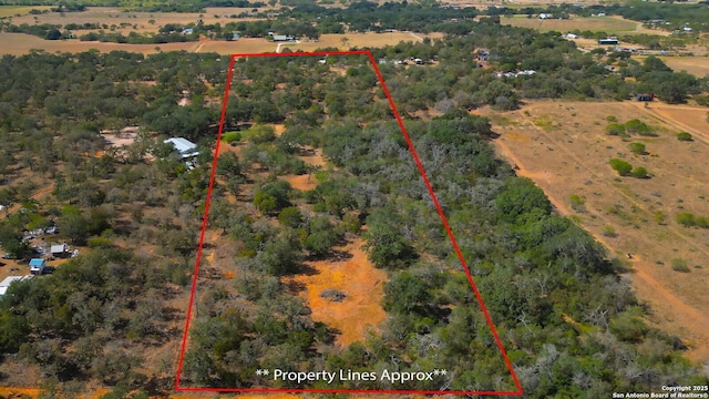 drone / aerial view featuring a rural view