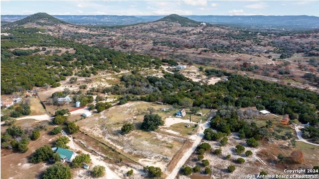 bird's eye view featuring a mountain view