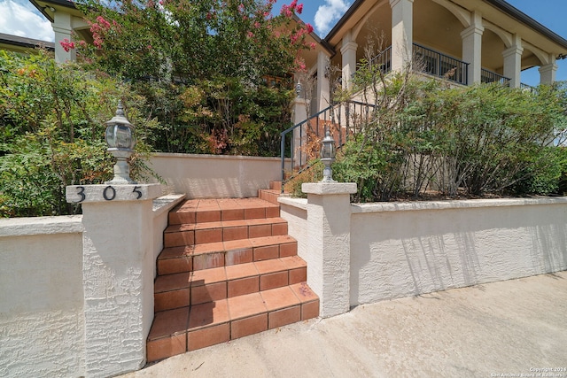 view of patio / terrace with a balcony