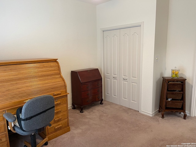 view of carpeted office