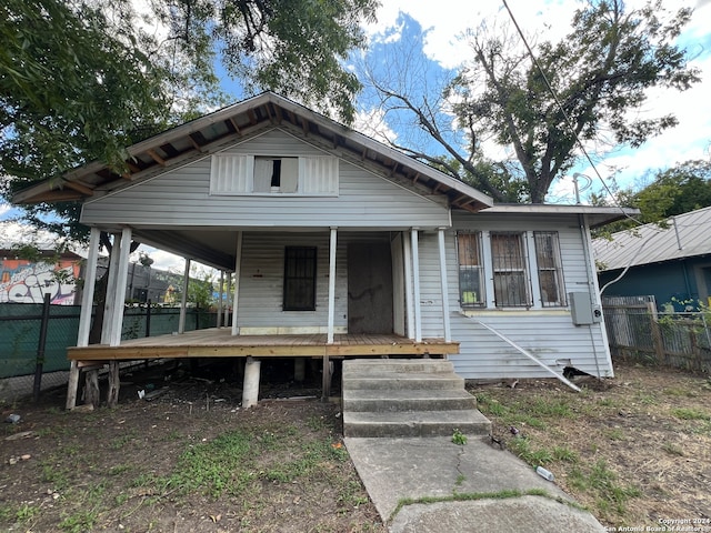 view of bungalow