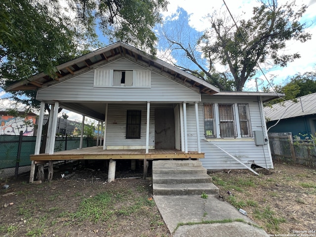 view of bungalow