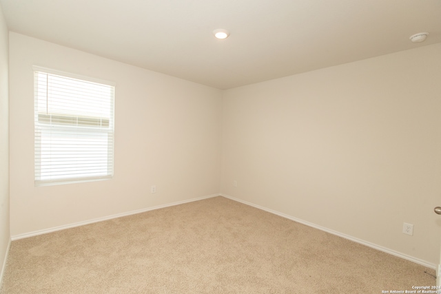 empty room featuring a wealth of natural light and light colored carpet