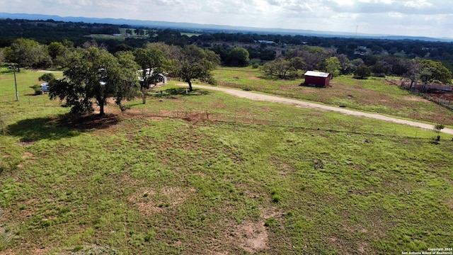 bird's eye view featuring a rural view