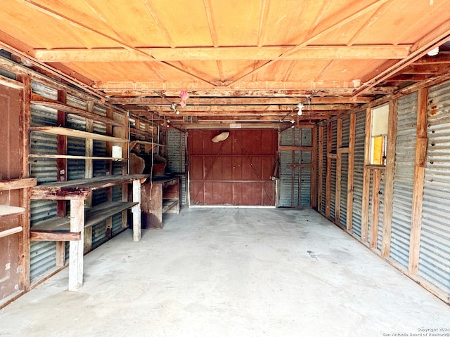 view of storage area