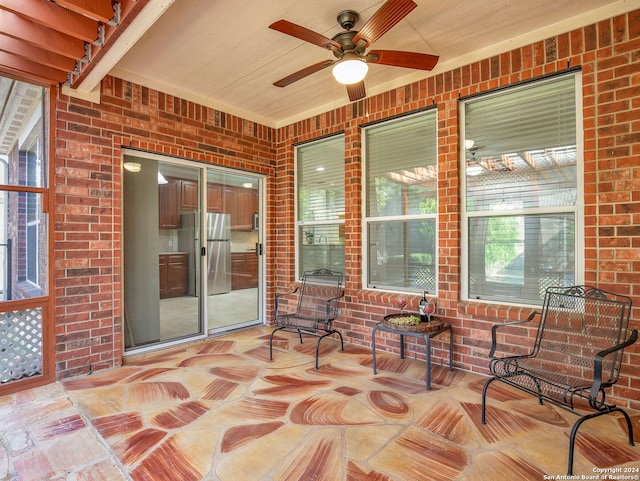 12526 Rapids Pass, San Antonio, TX 78253 - view of patio with a ceiling fan