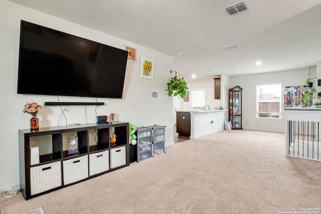 view of carpeted living room