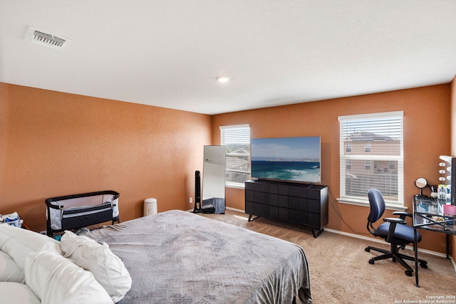 bedroom with carpet floors