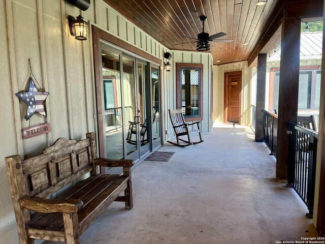 236 Tequila Sunrise, Concan, TX 78838 - view of patio / terrace featuring a ceiling fan