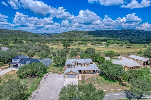 236 Tequila Sunrise, Concan, TX 78838 - view from above of property with a mountain backdrop