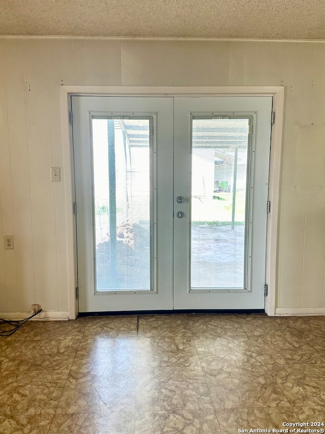 doorway to outside with french doors